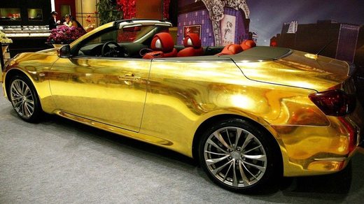 gold plate luxury car