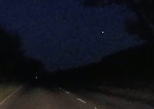 A fireball was captured on video crashing to earth near Ipswich.