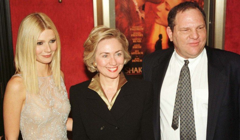 Click to enlarge Paltrow, Hillary Clinton, Weinstein