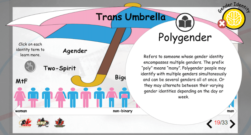 Click to enlarge training slide gender identity hockey coaches