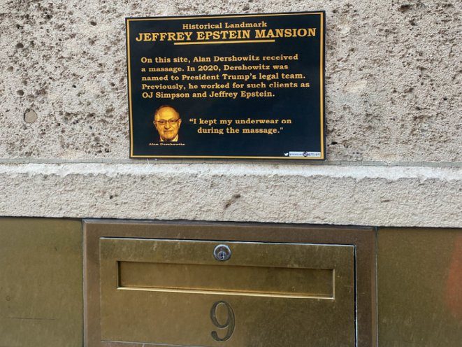 Click to enlarge plaque epstein mansion