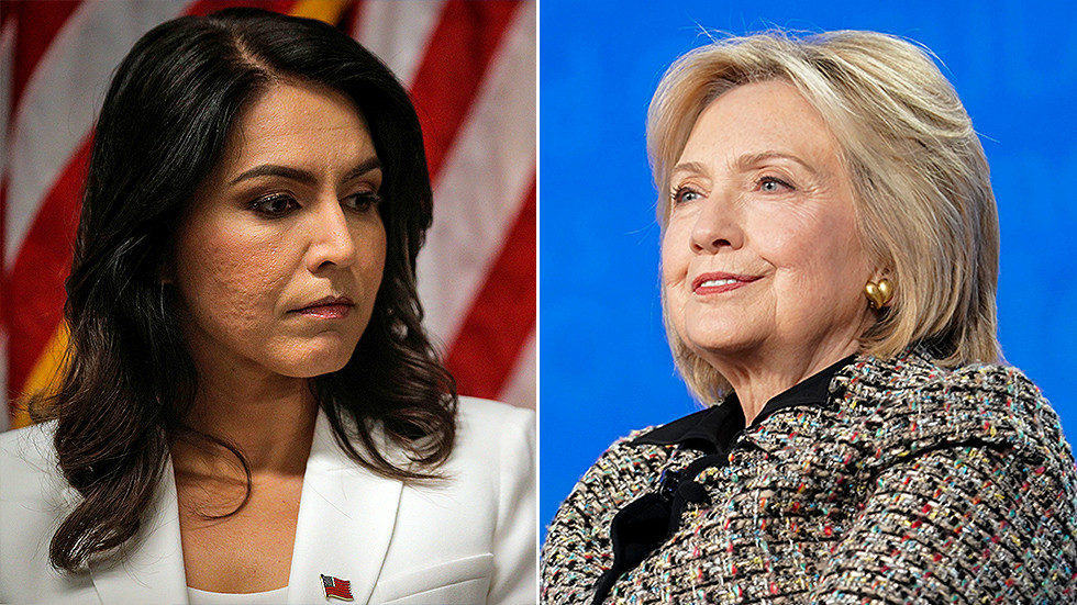 Tulsi Gabbard and Hillary Clinton