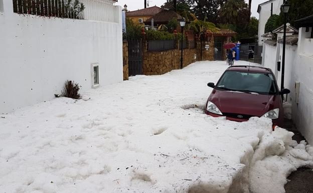 Cars have been left trapped in Marbella