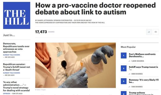the hill vaccines autism
