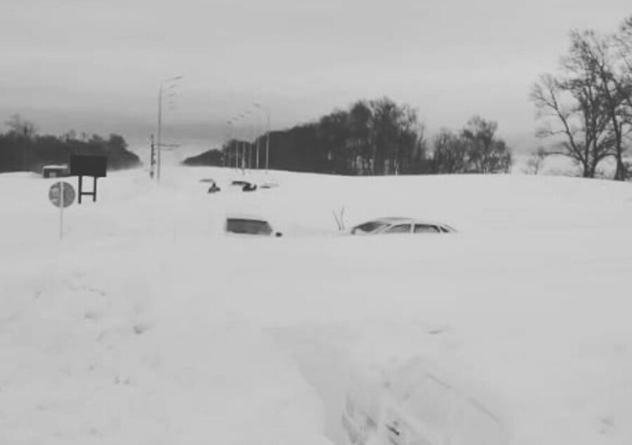 Record snow  in Kazakhstan