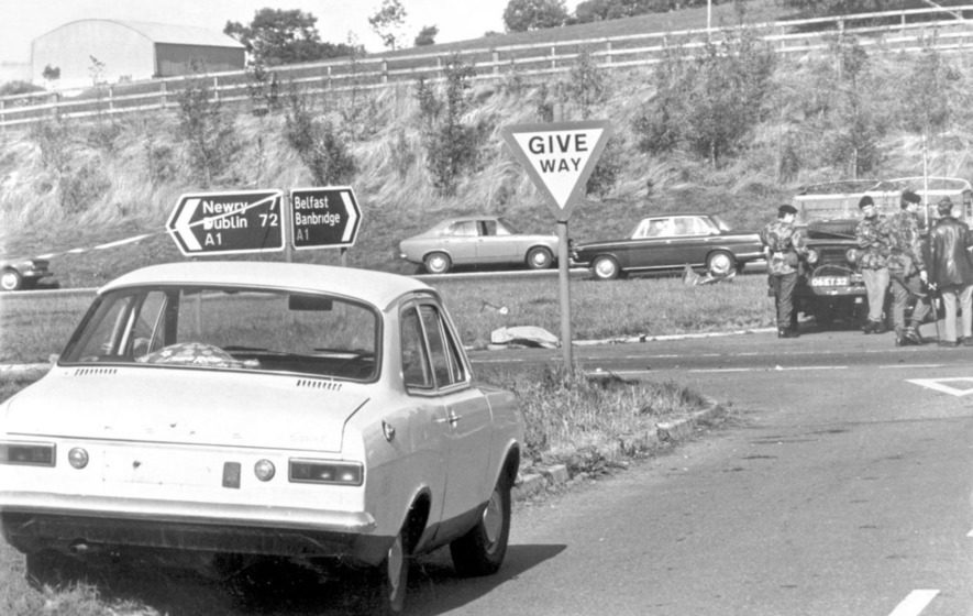 One of the cars used by the loyalist gunmen in the Miami Showband killings