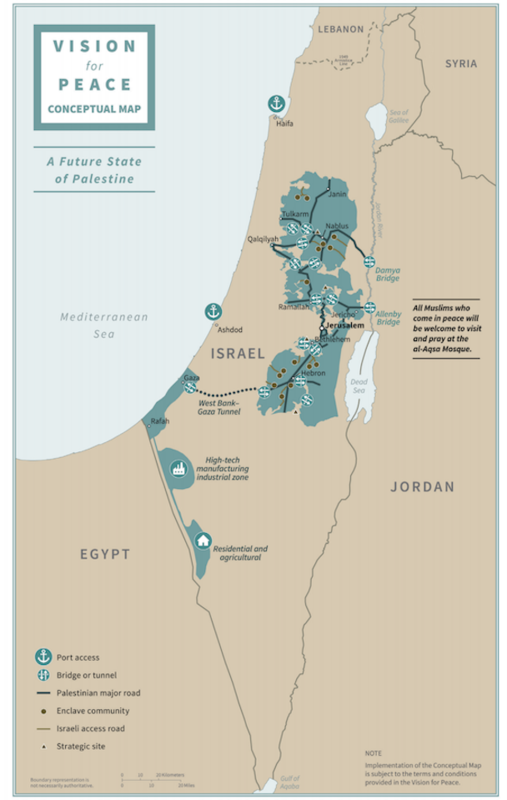 Click to enlarge Vision for Peace map, Deal of the Century