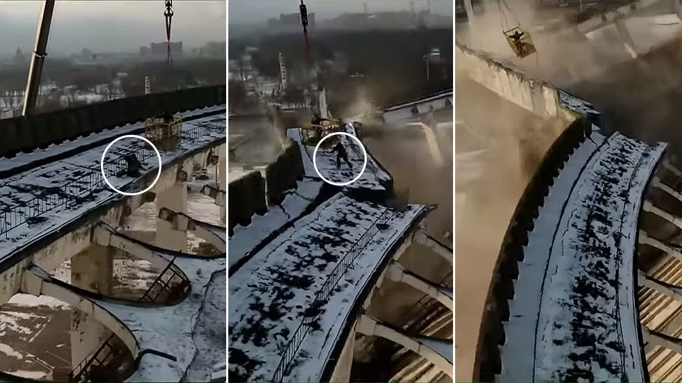 Click to enlarge Collapsed building