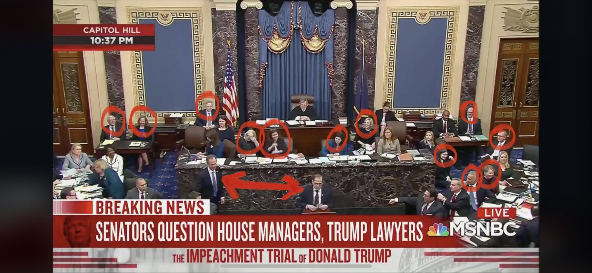 nadler schiff podium senate laughing