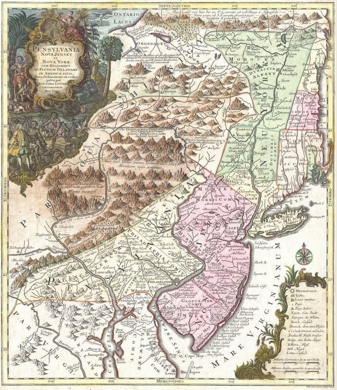 18th-century map new jersey