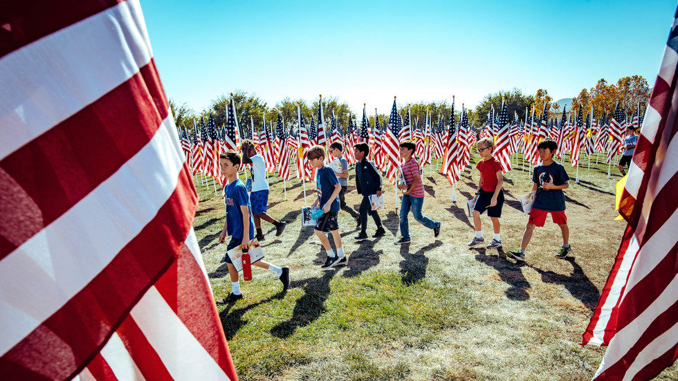 american flags boys kids