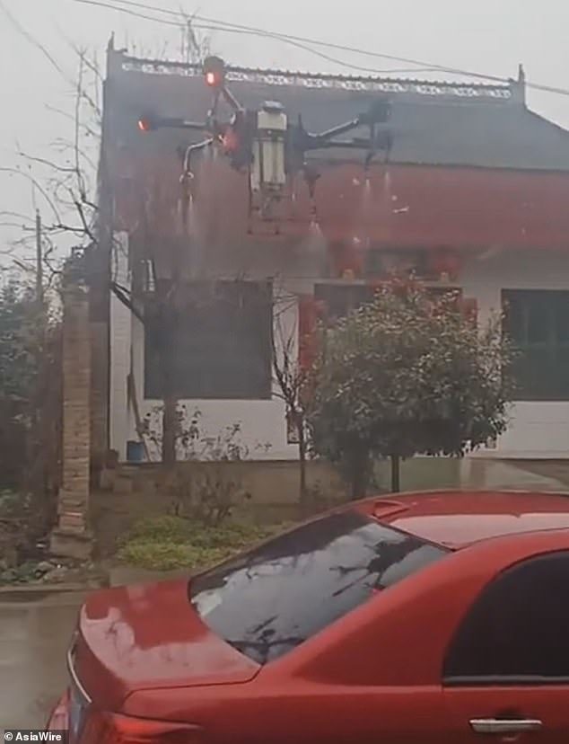 china drone disinfecting spray