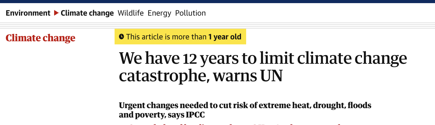 climate alarmist headline