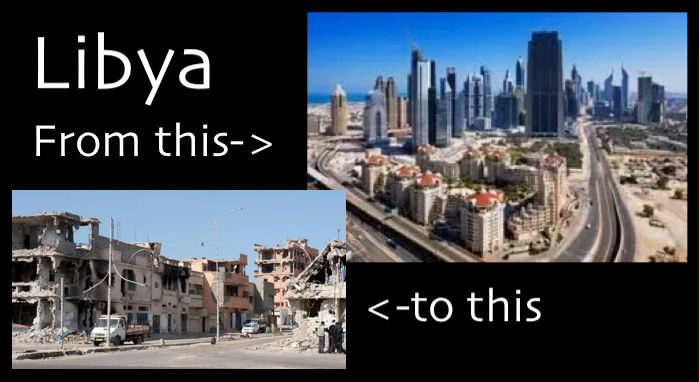 Click to enlarge Libya beforeafter