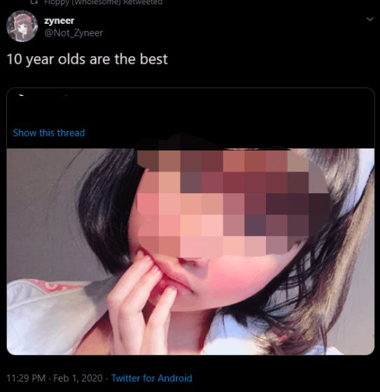 Click to enlarge Twitter pedophiles