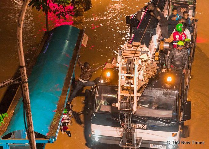 Fire and Rescue Brigade were busy last night as they rescued a number of people who were stranded after heavy rains