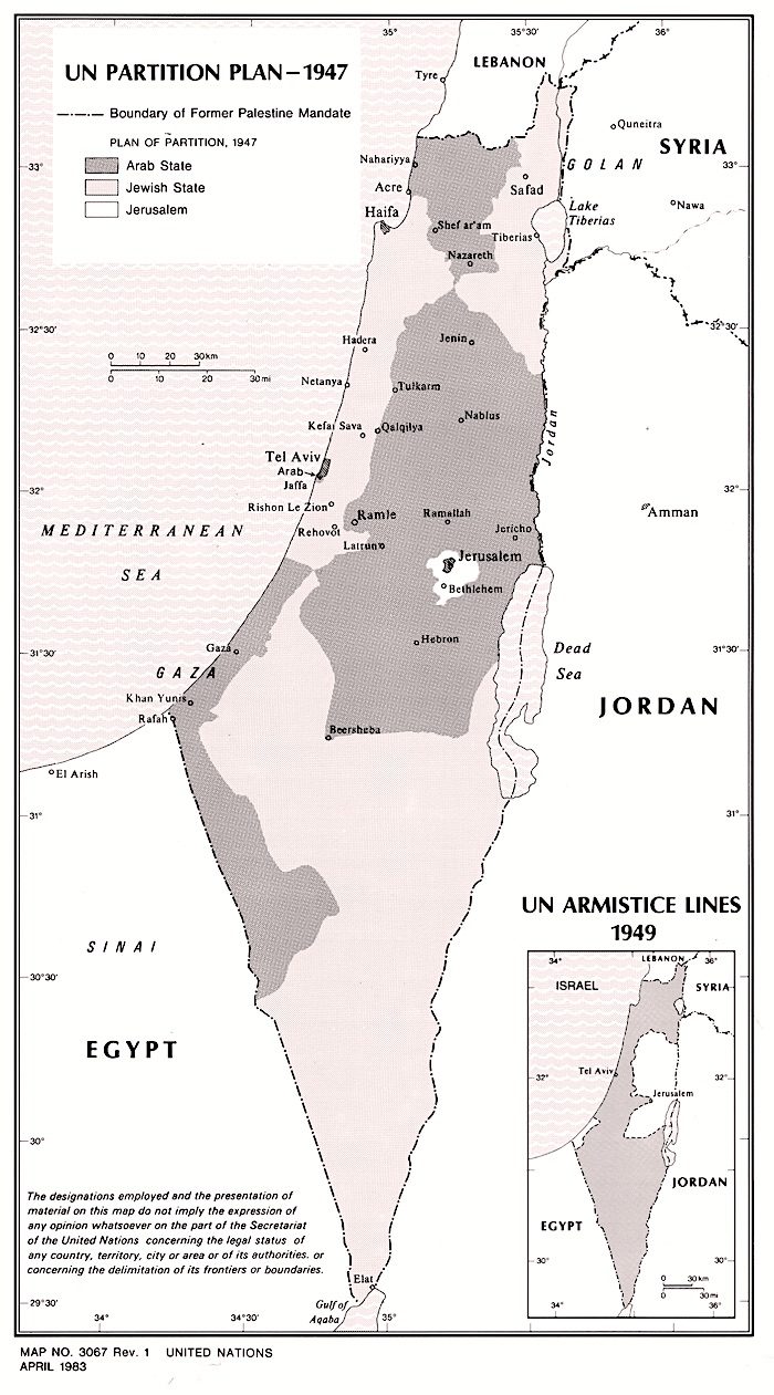 UN partition plan map