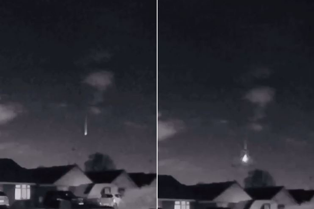 Video footage captured the rare phenomenon