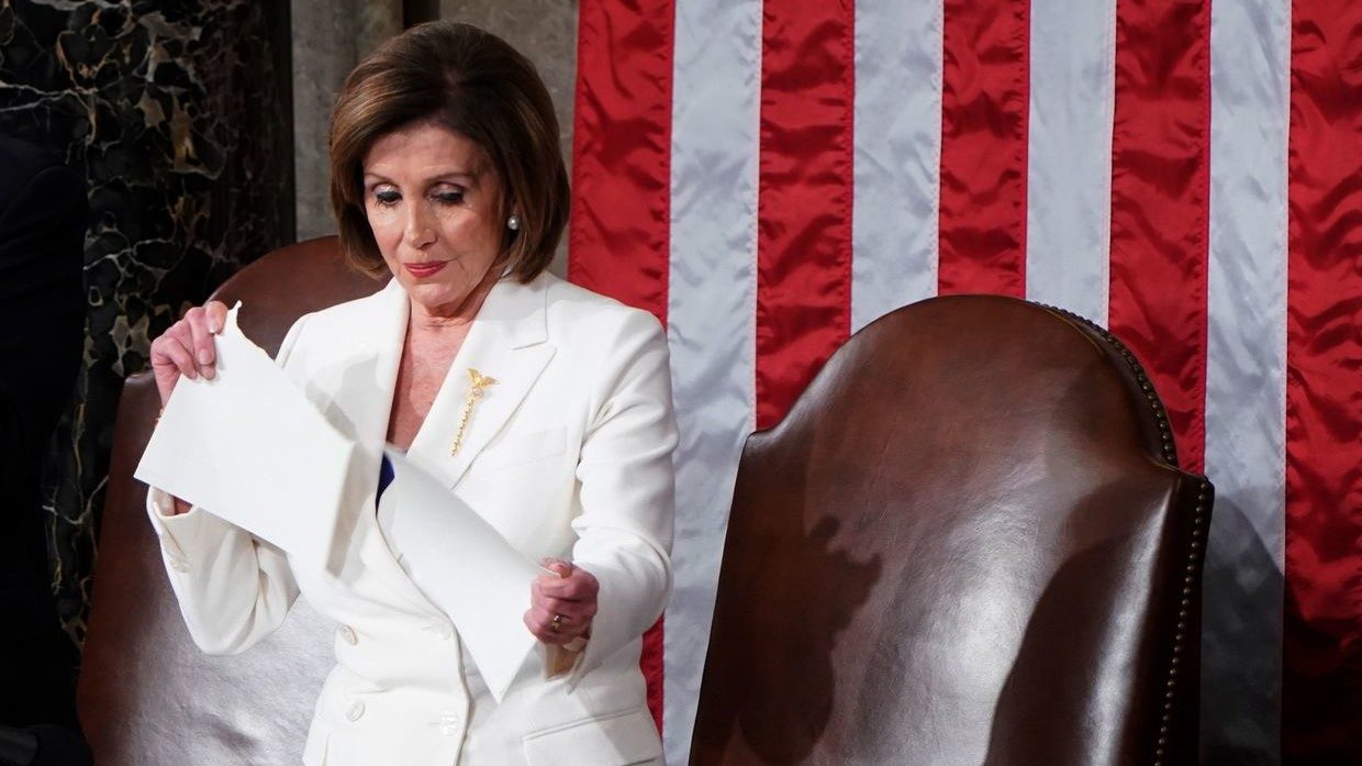 Click to enlarge pelosi rip trump speech