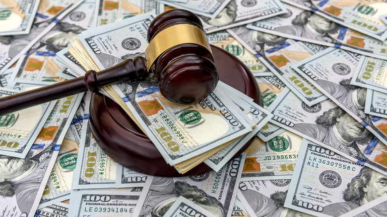 Click to enlarge gavel and cash