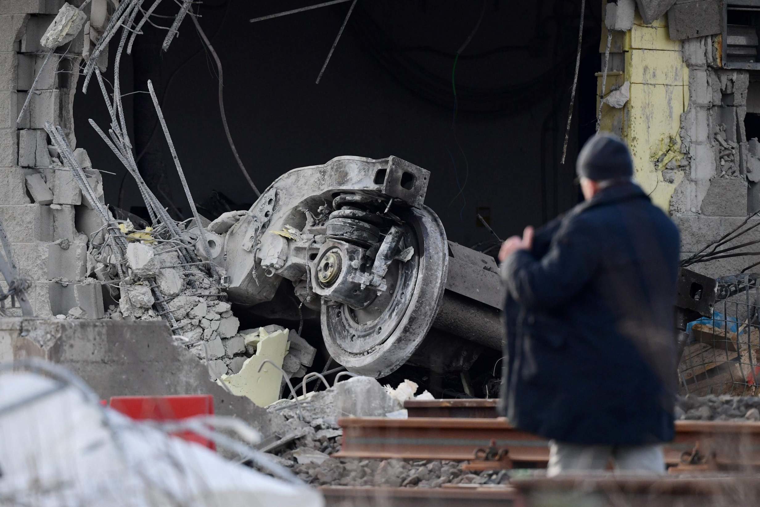 Click to enlarge One of the wheels from the wreckage