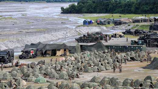 US military tents