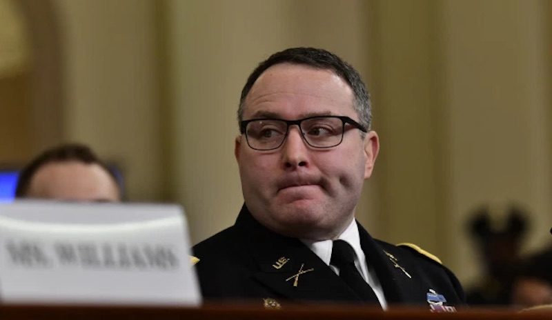 Click to enlarge Lt. Col. Alexander Vindman at the hearing