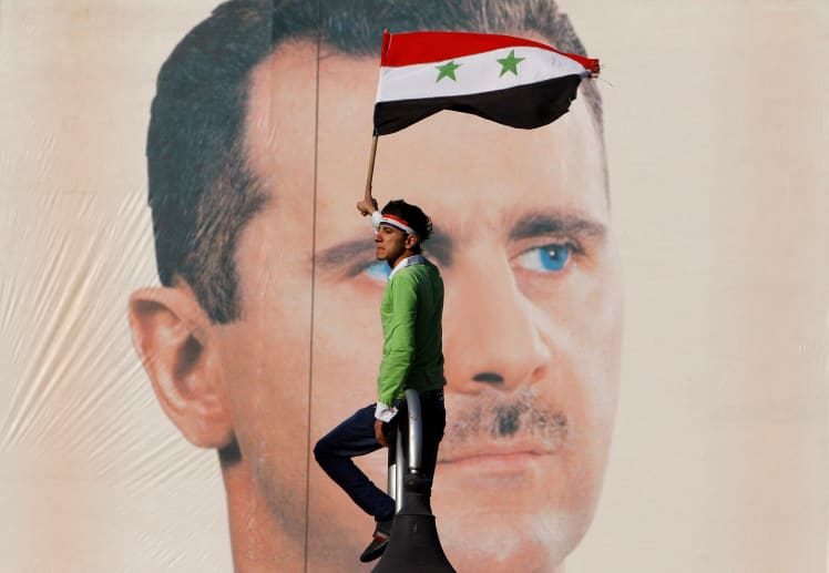 assad supporter flag syria