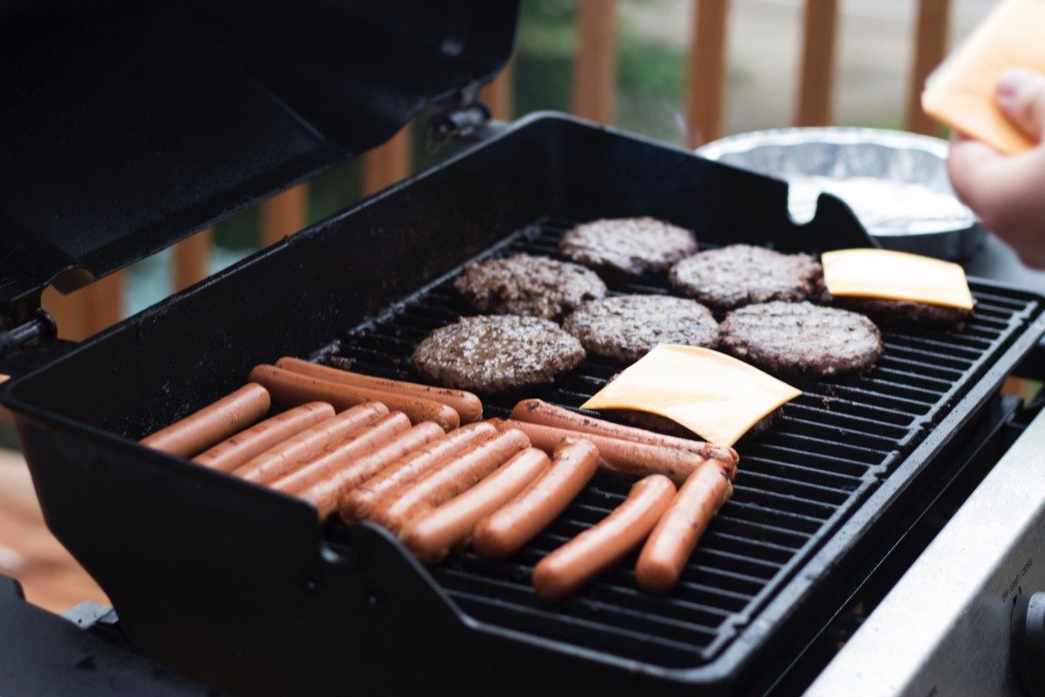 BBQ burgers and dogs