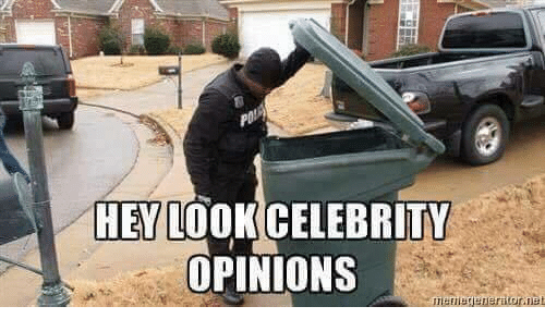 celebrity opinions