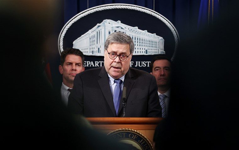 Click to enlarge Attorney General William Barr