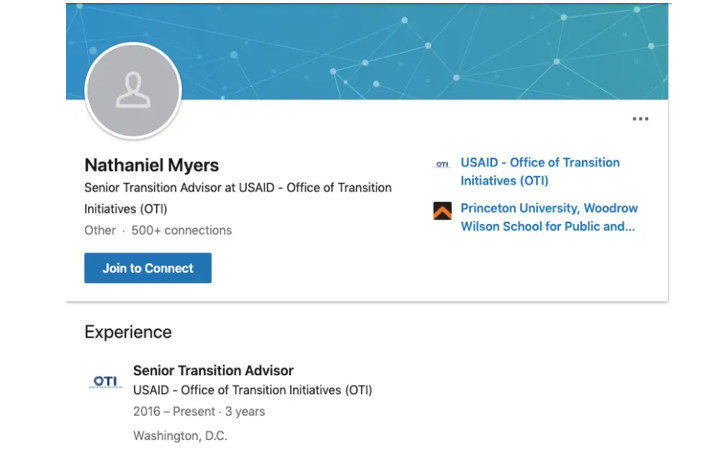 Click to enlarge Myers USAID card