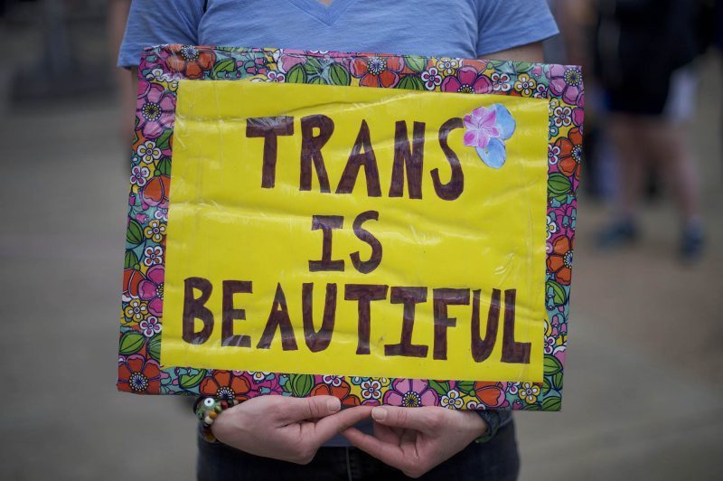 trans protester