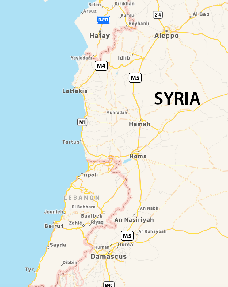 Click to enlarge syria map