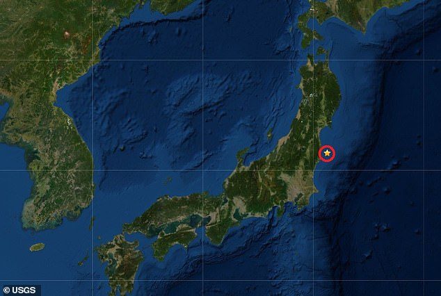 Click to enlarge EArthquake japan fukashima February 2020