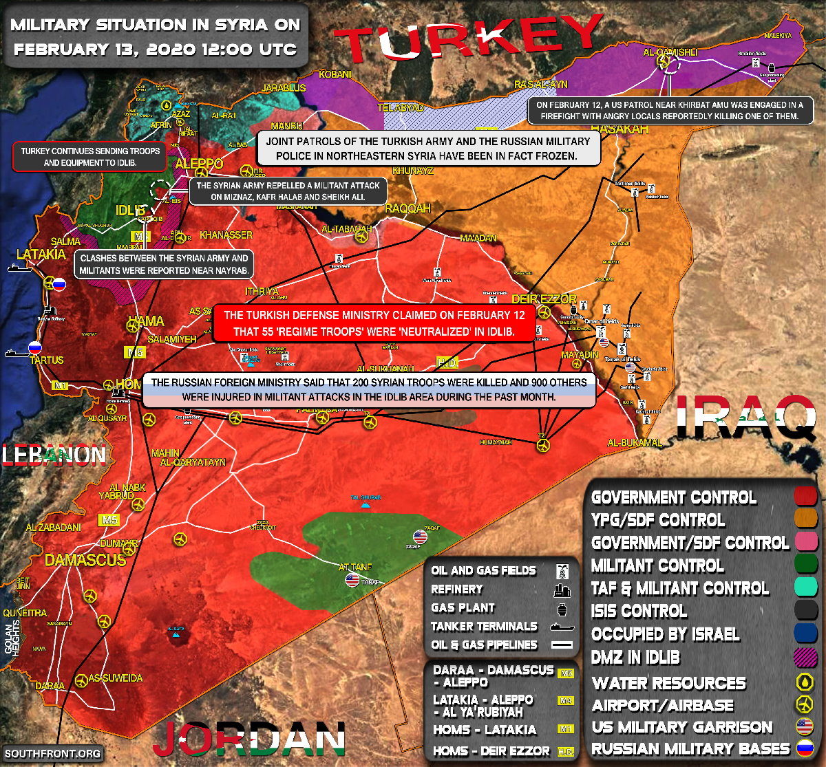 Military situation in Syria on Feb 13 2020