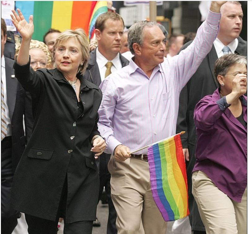 bloomberg clinton pride parade