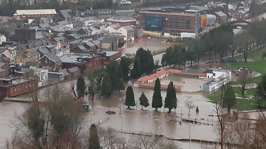 Click to enlarge Pontypridd flood