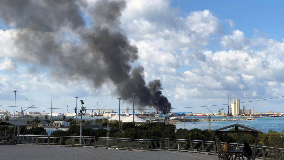 Click to enlarge bombed Turkish ship