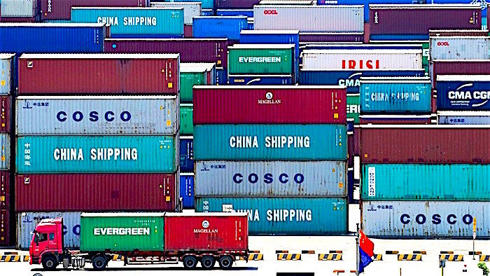 Click to enlarge Port in Shanghai, China.