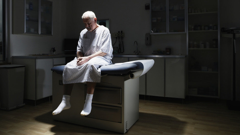 Click to enlarge Elderly man hospital