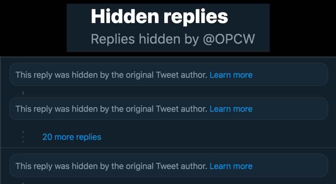 hide replies twitter