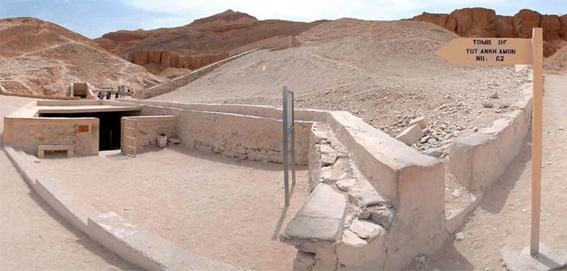 Click to enlarge Entrance to Tutankhamun's tomb