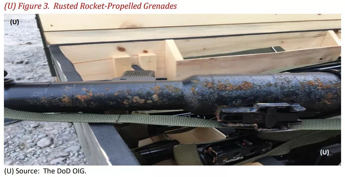 Click to enlarge rusted rocket propelled grenade