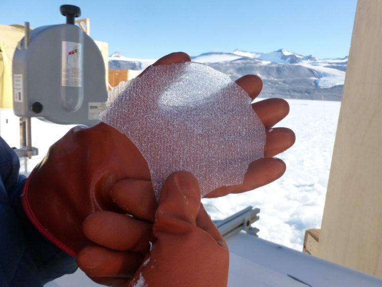 Click to enlarge ice core sample