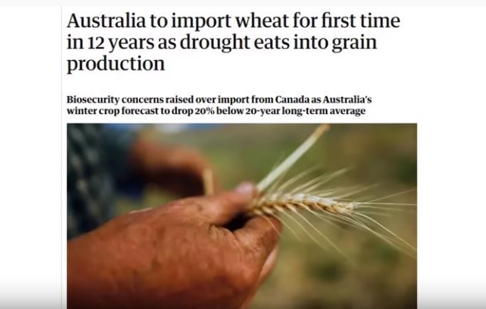 Australia record low wheat harvest
