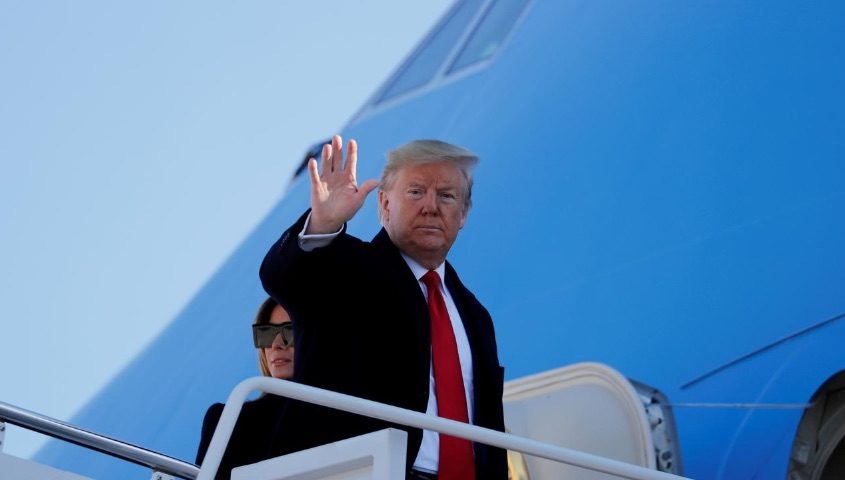 Click to enlarge Trump waving