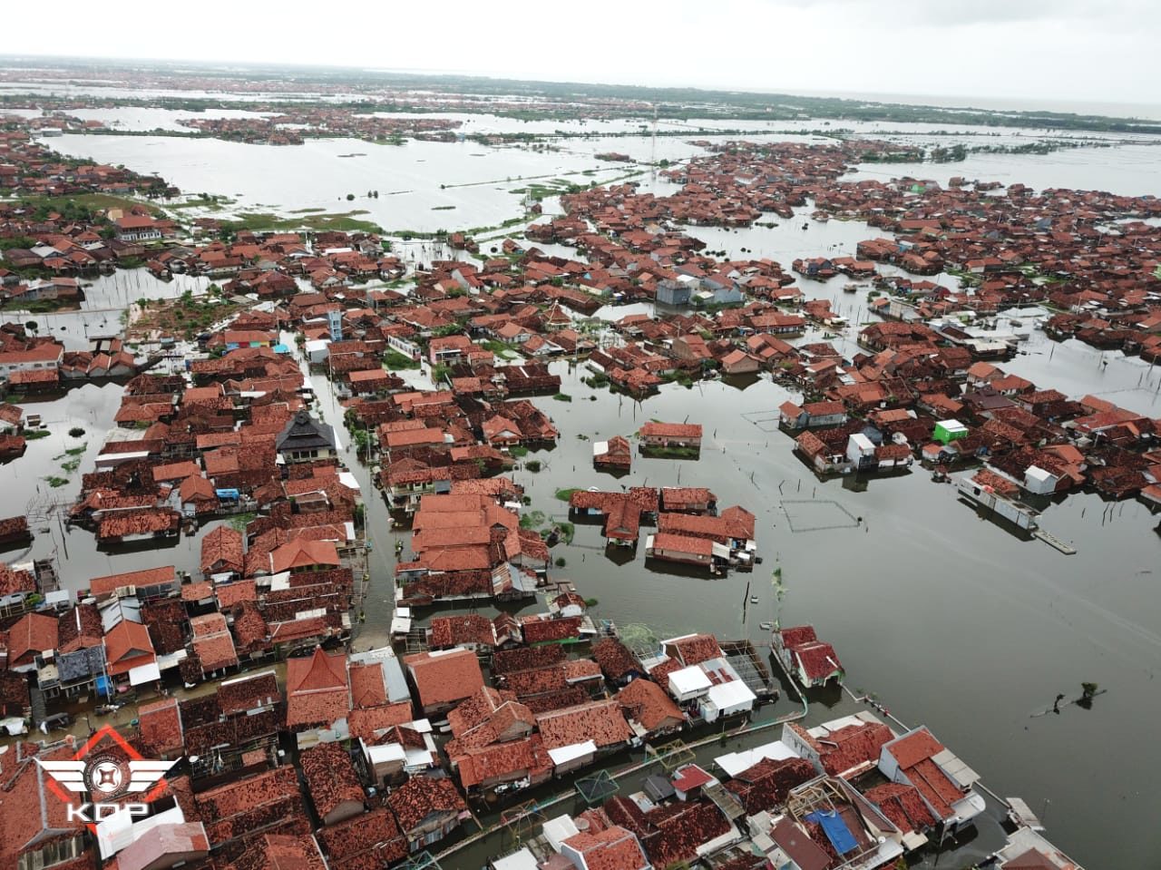 Floods in Pekalongan, Central Java, Indonesia February 2020
