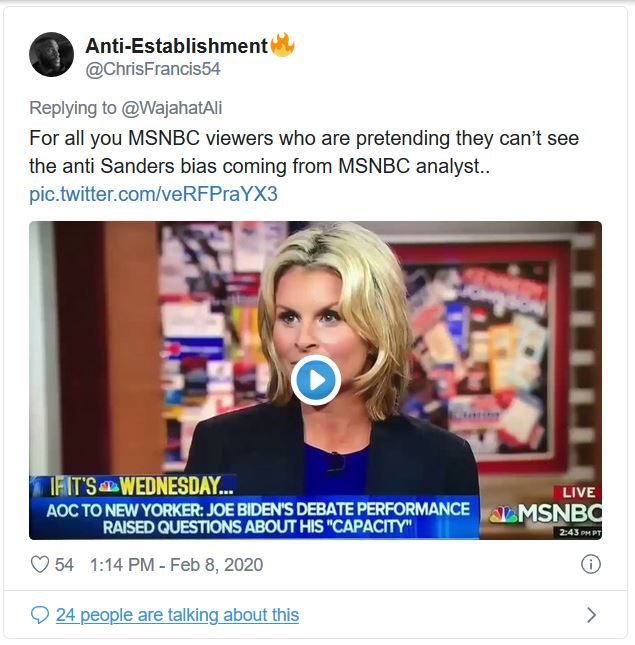 MSNBC Sanders bias