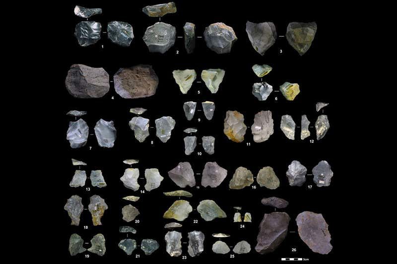 Click to enlarge stone flake tools Levallois